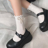 Boxtoday Gift Pearl Bow Socks