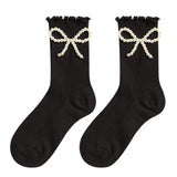 Boxtoday Gift Pearl Bow Socks