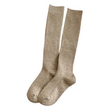 Boxtoday Gift Basic Ribbed Knee High fuzzy socks