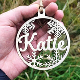 Boxtoday Personalized Different Names , Christmas Snowflake Ball Decorations for Home - Laser Engraved name place card,Christmas decor