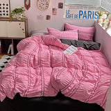 Boxtoday Raspberry Red Bedding Comforter sets Duvet Cover bedsheets set pillowcases Bedding Linens Set Queen/King Bed edredones de cama