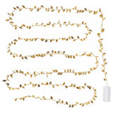 Boxtoday 2M 20LED Golden Leaves String Fairy Lights For Wedding Birthday Party Decoration Home Garden Artificial Plant Garland Vine Light