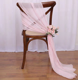 Boxtoday 24PCS 17x275cm Chiffon Chair Sashes Wedding Chair Decoration  Long For Wedding Aisle Decorations Party Banquet Event Baby Shower