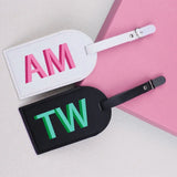 Boxtoday Personalised Shadow Monogram Luggage Tag PU Leather for Suitcase Baggage Handbag Tags Travel Bag Suitcase Label Tag Best Gift