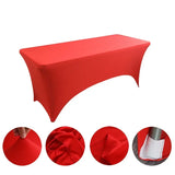 Boxtoday 6FT 8FTSpandex Tablecloth High Stretch Wedding Hotel Birthday Table Cover for 4ft 5ft 6ft 8ft Folding Table Cocktail Tablecloth