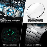 Boxtoday Luxury Man Quartz Watch Sport Military Watch For Men Waterproof Luminous Date Chronograph Stainless Steel Men's Watches