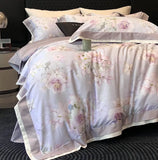 Boxtoday Elegant romantic flower pink purple yellow bedding set,full queen king cotton home textile bed sheet pillow case duvet cover