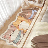 Boxtoday Cute Cat Rug Soft Comfortable Bedroom Non-Slip Rugs Machine Washable Balcony Mat Room Play Mats Living Room Sofa Edge Carpet