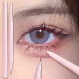 Boxtoday Double Ended Lying Silkworm Pencil Highlighter Makeup Pen enlarge eyes Under Eye Highlighter Makeup Stick Slim & soft  tip