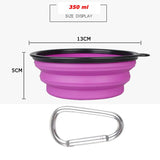 Boxtoday 1000ml Large Collapsible Dog Pet Folding Silicone Bowl Outdoor Travel Portable Puppy Food Container Feeder Dish Bowl