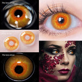 Boxtoday 1Pair Anime Color Contact Lenses for Eyes Yearly Red Lenses Black White Lenses Halloween Eye Lens Cosplay Eye Contacts