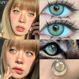 Boxtoday  NEW Korean Style Colored Eye Contacts  with Degree Myopia Green y2k Color Lenses Cosmetics Blue Big Eyes Lens Brown Pupils