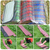 Boxtoday Camping Picnic Mat Portable Beach Blanket Waterproof Moistureproof Plaid Blanket Beach Mat Hiking Travel Foldable Sleeping Mat