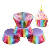 Boxtoday 100Pcs Rainbow Cake Paper Cup