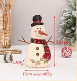 Boxtoday 48cm -75cm Printed Fabric Plush Scalable Snowman Doll Christmas Family Party Decorative Ornaments Happy 2024 New Year