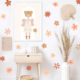 Boxtoday Boho Daisy Floral Wall Stickers Children Nursery Vinyl Wall Art Decal Kids Baby Peel and Stick Girls Room Interior Home Decor