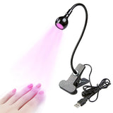 Boxtoday USB Ultraviolet Table Lamp LED Clip Desk UV Lights Mini Gel Curing Light Nail Dryer for Diy Nail Art for Cash Medical Detector