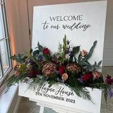 Boxtoday DIY Flower Box Welcome Signage Foam Board Floral Welcome Sign Wedding Baby Shower Birthday Party Decor Supplies