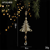 Boxtoday Shiny Christmas Decorations Festive Metal Craft Hanging Pendants Stylish Snowflake Decoration for Party Supply