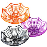 Boxtoday Halloween Decoration Black Spider Web Bowl Fruit Plate Candy Biscuit Package Basket Bowl Trick or Treat Halloween Party Supplies