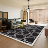 Boxtoday Medieval Style Living Room Carpet Advanced Coffee Table Soft Carpet Retro Black Cloakroom Bedroom Plush Floor Mat