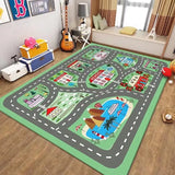 Boxtoday Children's Cartoon Game Carpet Home Decoration Mat Living Room Bedroom Bedside Carpets Cute Baby Crawling Washable Floor Mats