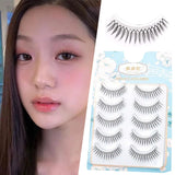 Boxtoday Korean U-shaped False Eyelashes Zhang Yuanying False Eyelashes Natural Wispy Soft V Shaped Lash Extension Comic Eye Clear Band