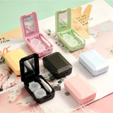 Boxtoday Color Contact Lens Case Simple Lens Case with Stick Combination Box Mirror Set