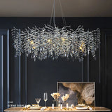 Boxtoday Branch-shaped luxury crystal ceiling chandelier home decoration golden gloss LED modern villa dining room living room chandelier