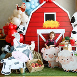 Boxtoday 12/18/36inch Farm Theme KT Board Tractor Animals Cow Pig Party Birthday Baby Shower Girls Boys Party Decor Backdrop