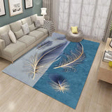 Boxtoday Nordic Style Living Room Carpet Indoor Gilt Abstract Square Floor Mat Printed Sofa Coffee Table Rug Home Decoration Washable Mat