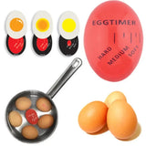 Boxtoday 1/2pcs Egg Timer Kitchen Electronics Gadget Color Changing Yummy Soft Hard Boiled Eggs Cooking Eco-Friendly Resin Red  Tool