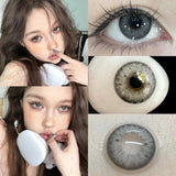 Boxtoday 1pair/2pcs Fashion Color Contact Lens Men Grey Natural Daily Student Lens Round Soft Lens Year Color Cosmetics Fast Shipping New