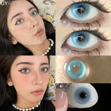 Boxtoday  NEW Korean Style Colored Eye Contacts  with Degree Myopia Green y2k Color Lenses Cosmetics Blue Big Eyes Lens Brown Pupils