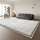 Boxtoday Black Beige Plaid Carpet Comfortable Easy Clean Non Slip TPR Rugs Modern Luxury Decoration Large Size Living Room Carpets Tapete