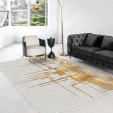 Boxtoday Nordic Light Luxury Living Room Carpet Geometric Abstract Rug Non-slip and Dirt-resistant Entrance Mat Modern Home Bedroom Rugs