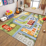 Boxtoday Children's Cartoon Game Carpet Home Decoration Mat Living Room Bedroom Bedside Carpets Cute Baby Crawling Washable Floor Mats