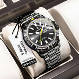 Boxtoday Luxury Quartz Man Watch Waterproof Luminous Date Week Men Watch Military Stainless Steel Men's Watches Sport Male Clock