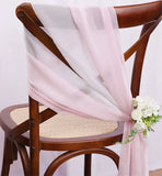 Boxtoday 24PCS 17x275cm Chiffon Chair Sashes Wedding Chair Decoration  Long For Wedding Aisle Decorations Party Banquet Event Baby Shower