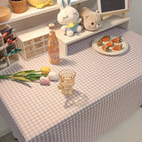 Boxtoday Ins Korean Plaid Tablecloth Jacquard Fabric Desk Table Cloth Mat Background Cloth Home Decoration Nordic Modern Table Livingroom