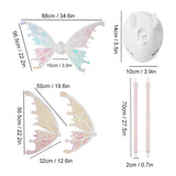 Boxtoday Butterfly Wings with Light Music Electrical Elf Wings Glowing Angel Wing Halloween Dress Up Prop Girls Happy Birthday Party Deco