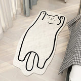 Boxtoday Bedside Rugs White Carpet Thickened Cartoon Door Mat Bedroom Rug LivingRoom Decorative IG Cute Kitten Puppy Customized 양탄자 тапис