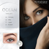 Boxtoday Natural Colored Contact Lenses 1Pair Ocean Blue Lenses Beautiful Pupil Yearly Makeup Lens Brown Eyes Contacts Lenses