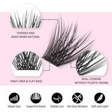 Boxtoday 144pcs/case 100% Handmade DIY Lashes Extension 8-16mm Mix Length Eyelashes  Segmented Eyelashes Bundle Lash