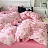 Boxtoday Fashion Duvet Cover Kit Ins Korean Style Bed Sheet Pillowcases No Filling Spring Autumn Universal Bedding Set New Home Textile