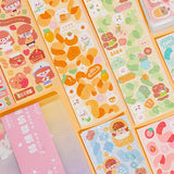 Boxtoday 10-100Pcs Kawaii Handbook Stickers Cartoon Collage Laser Sticker DIY Decorative Scrapbooking journals Stationery School Supplies