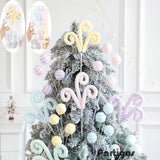 Boxtoday 1Set Christmas Macaron Ornament Lollipop Bouquet Ball Wool Branches Twister Twig New Year Gift Navidad Home Vase Xmas Tree Decor