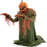 Boxtoday Halloween Animatronic for Indoor or Covered Outdoor Creepy Halloween Decorations, Plug-in or Battery Operated