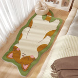 Boxtoday Cute Cat Rug Soft Comfortable Bedroom Non-Slip Rugs Machine Washable Balcony Mat Room Play Mats Living Room Sofa Edge Carpet