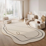 Boxtoday Irregular Lines Minimalist Carpet Artistic Creative Stripes Living Room Carpet Large Size Easy Clean Rug Comfortable Bedroom Rug